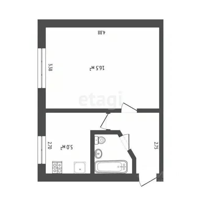 1-к кв. Тюменская область, Тюмень Олимпийская ул., 42 (30.0 м) - Фото 1
