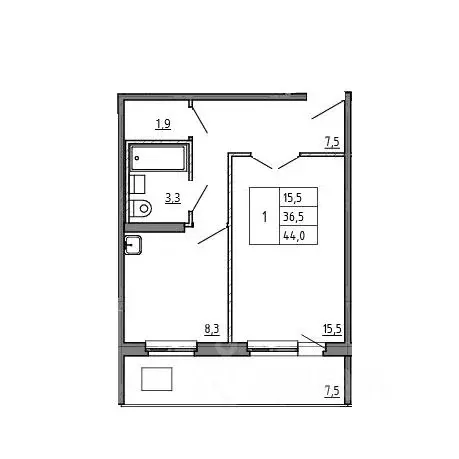 1-к кв. Приморский край, Уссурийск Семь Ветров мкр, Пархоменко жилой ... - Фото 1