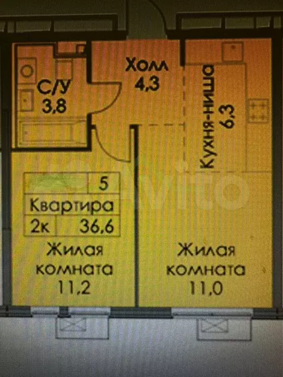 2-к. квартира, 36 м, 15/33 эт. - Фото 0