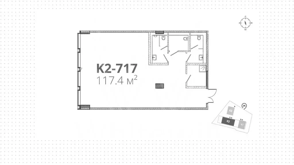 Помещение свободного назначения (117 м) - Фото 1