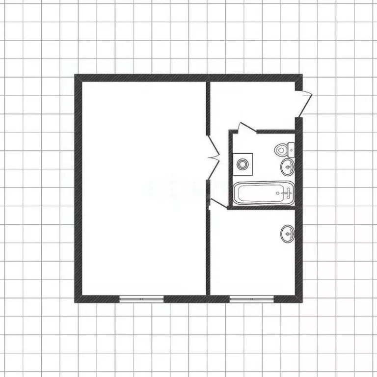 1-к кв. Белгородская область, Белгород Садовая ул., 57 (31.2 м) - Фото 2