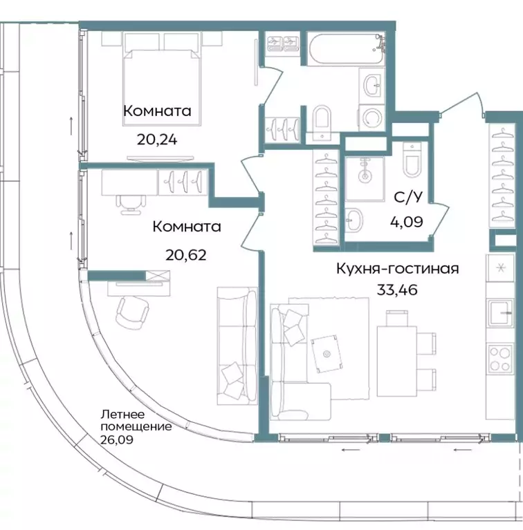 3-к кв. Крым, Саки  (104.5 м) - Фото 1
