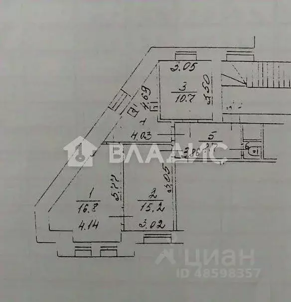 3-к кв. Москва ул. Пресненский Вал, 38С1 (60.8 м) - Фото 2