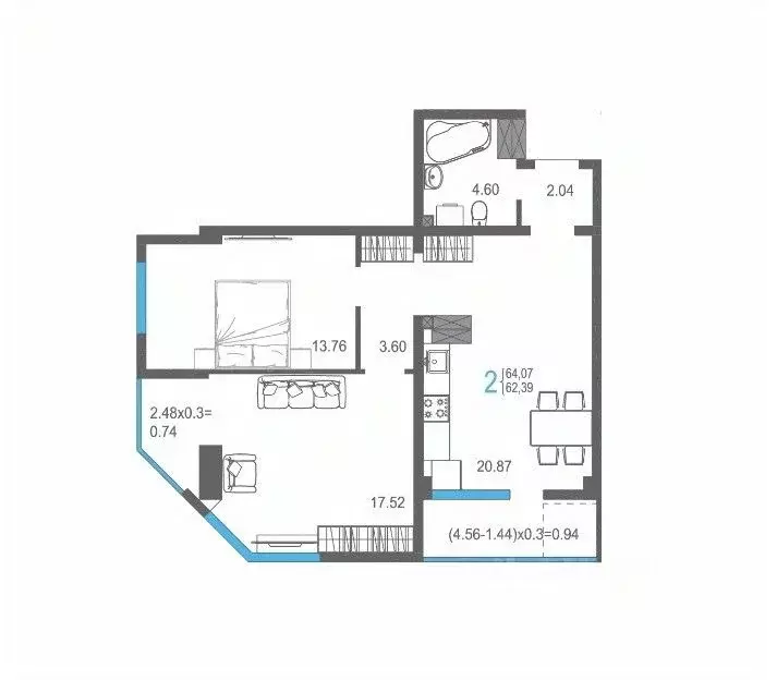 2-к кв. Крым, Ялта ул. Кирова, 155Ак1 (64.07 м) - Фото 1