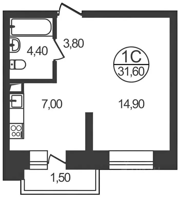 1-к кв. Московская область, Люберцы Зенино ЖК Самолет мкр, ул. Камова, ... - Фото 2