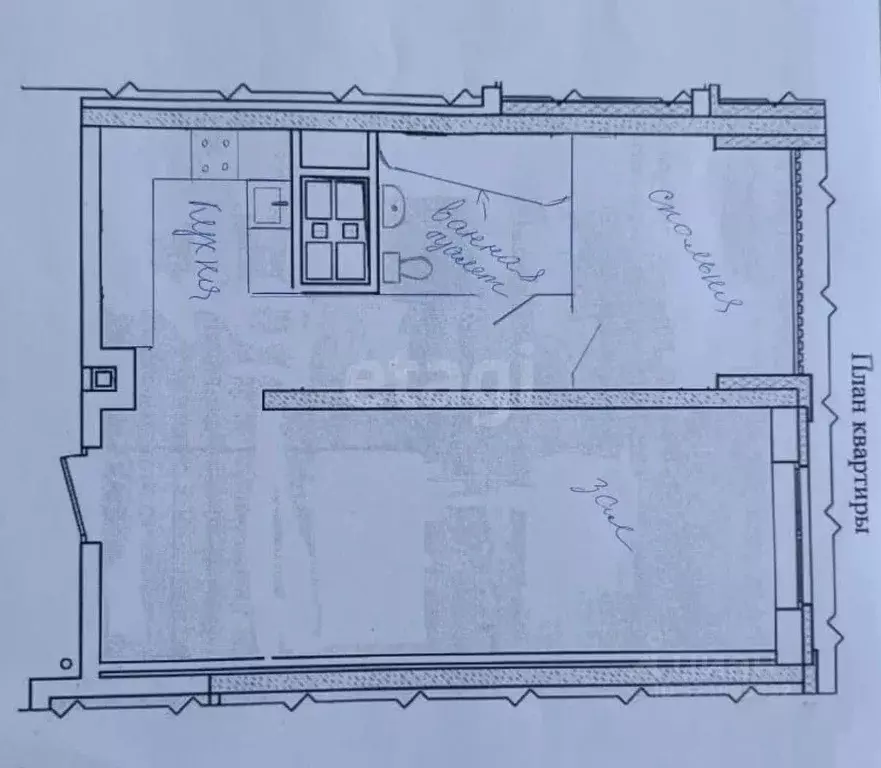 1-к кв. Саратовская область, Энгельс Студенческая ул., 183Е (34.8 м) - Фото 2