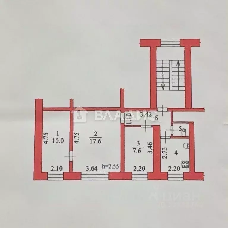 3-к кв. Пензенская область, Пенза ул. Глазунова, 16А (47.5 м) - Фото 2