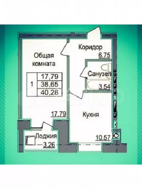 1-к. квартира, 41 м, 4/8 эт. - Фото 0