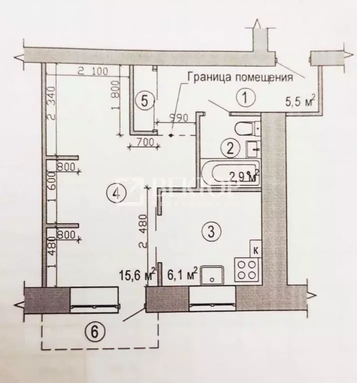 1-к кв. Костромская область, Кострома ул. Ивана Сусанина, 73 (32.0 м) - Фото 2