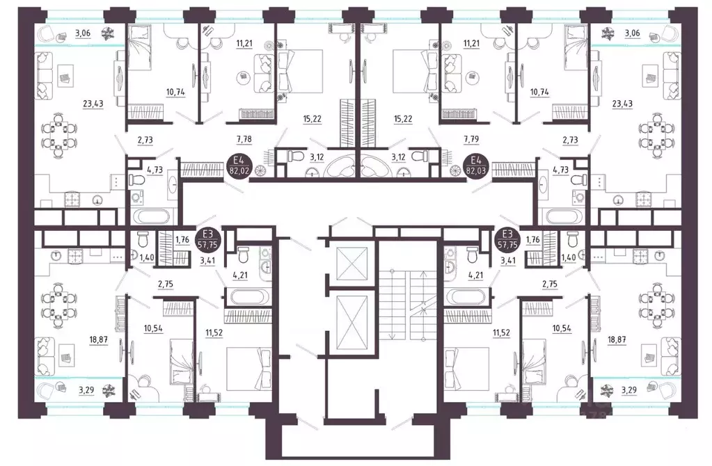 3-к кв. Рязанская область, Рязань Московское ш. (82.02 м) - Фото 1