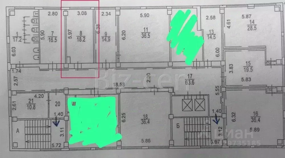 Офис в Москва ул. Семеновский Вал, 6ГС3 (18 м) - Фото 1