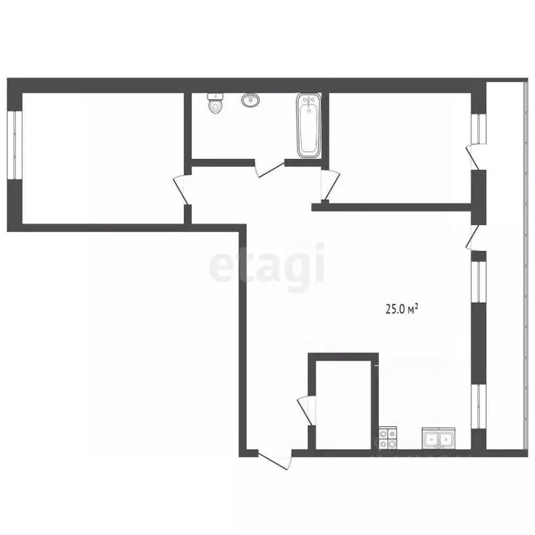 3-к кв. Тюменская область, Тюмень Депутатская ул., 112 (84.7 м) - Фото 1