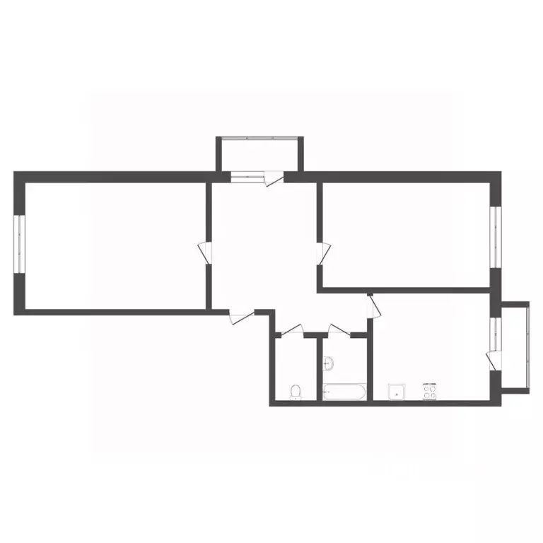2-к кв. Тюменская область, Тюмень ул. Московский Тракт, 87 (62.0 м) - Фото 1