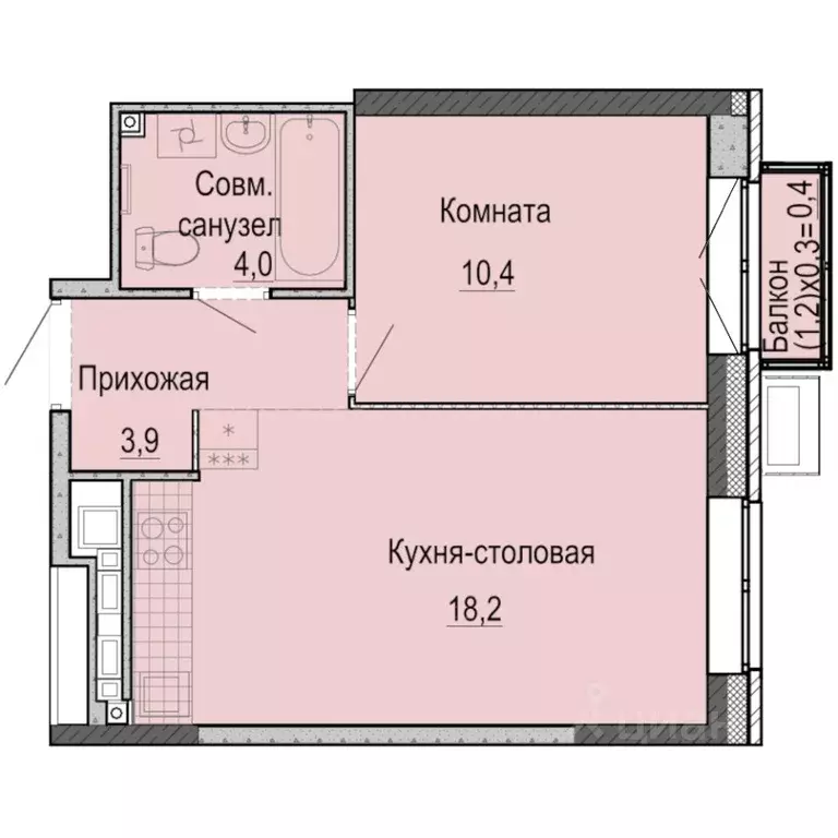 1-к кв. Удмуртия, Ижевск Ракетный жилрайон, 3-й мкр,  (36.9 м) - Фото 0