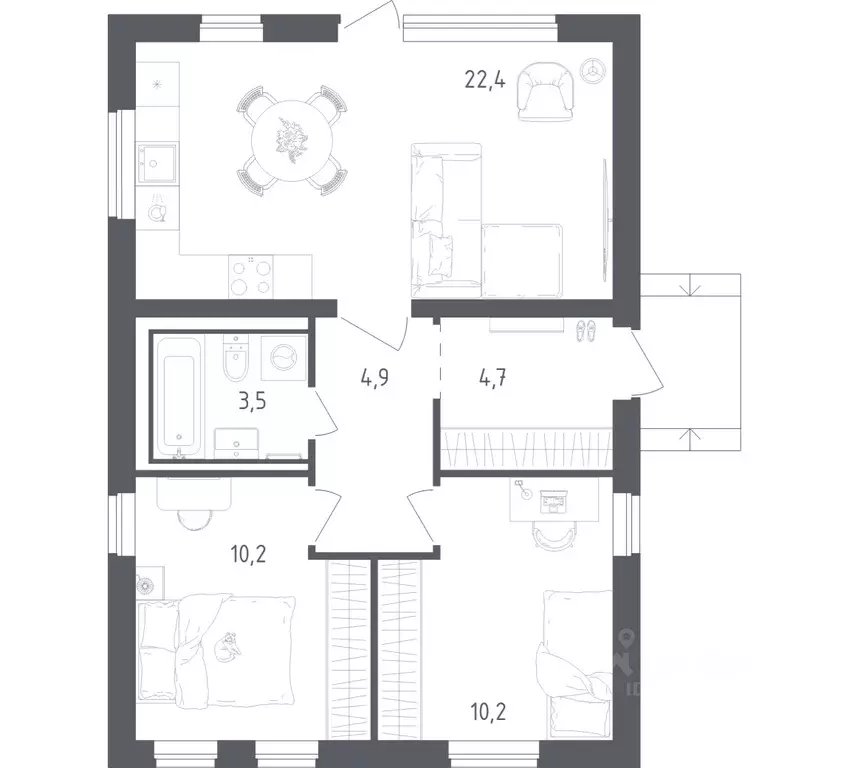 Дом в Московская область, Пушкинский городской округ, с. Семеновское  ... - Фото 1