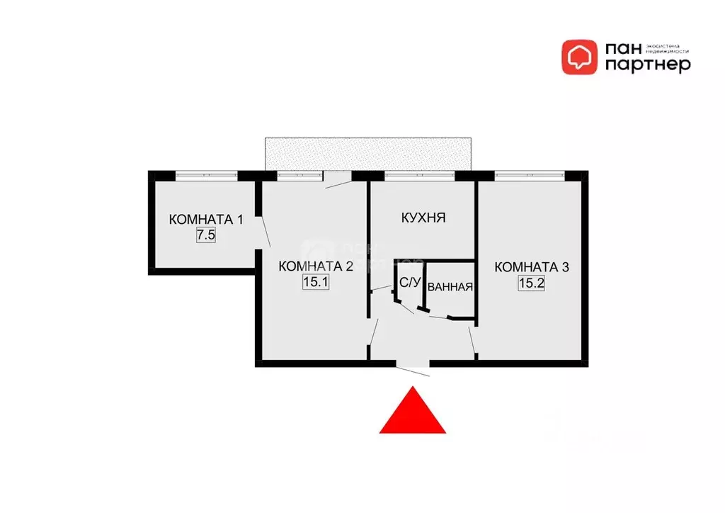 3-к кв. Санкт-Петербург Белградская ул., 26К5 (52.3 м) - Фото 1