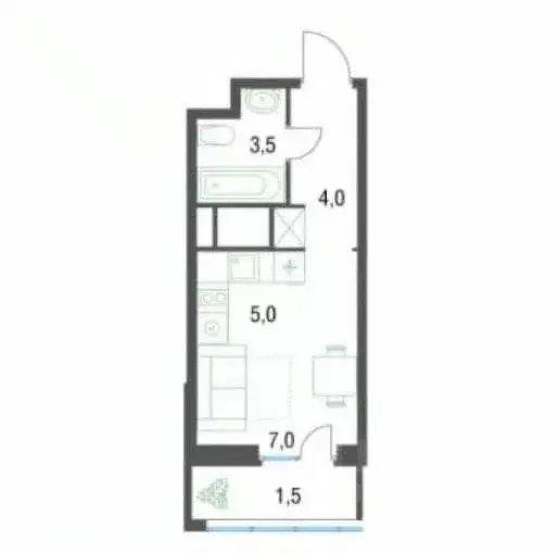 Студия Московская область, Котельники Новые Котельники мкр, 17 (20.2 ... - Фото 1