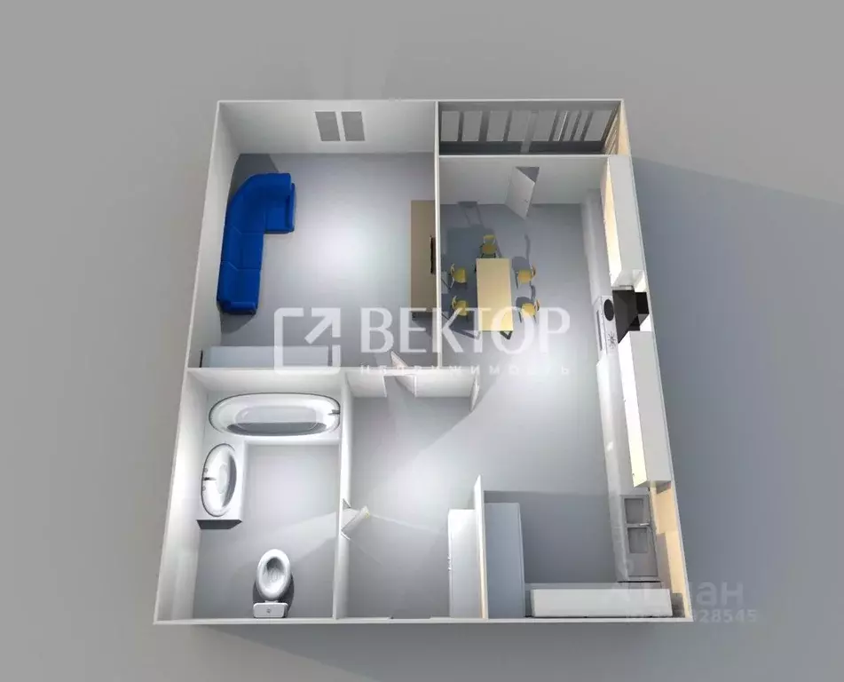 1-к кв. Костромская область, Кострома ул. Димитрова, 17 (35.0 м) - Фото 2