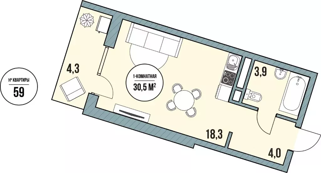 Студия Краснодарский край, Темрюкский район, Голубицкое с/пос, ... - Фото 1