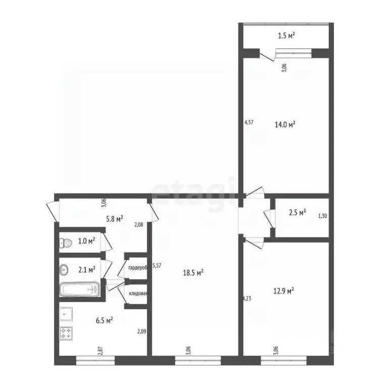 3-к кв. Мордовия, Саранск Серадзская ул., 15 (64.8 м) - Фото 0