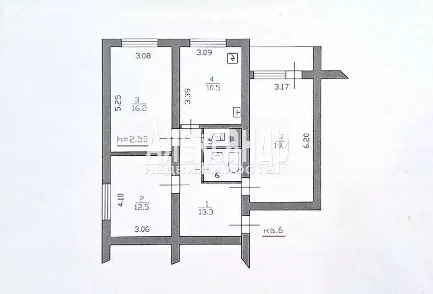 3-комнатная квартира: посёлок Глебычево, 16 (76.6 м) - Фото 1