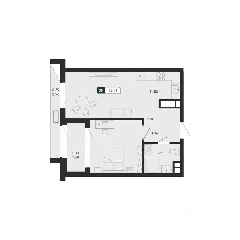 2-к кв. Крым, Алушта  (39.41 м) - Фото 0