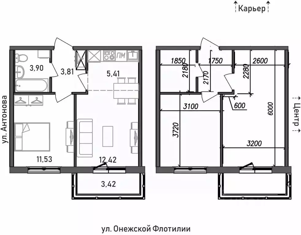 2-к кв. Карелия, Петрозаводск ул. Онежской Флотилии, 10 (40.33 м) - Фото 0