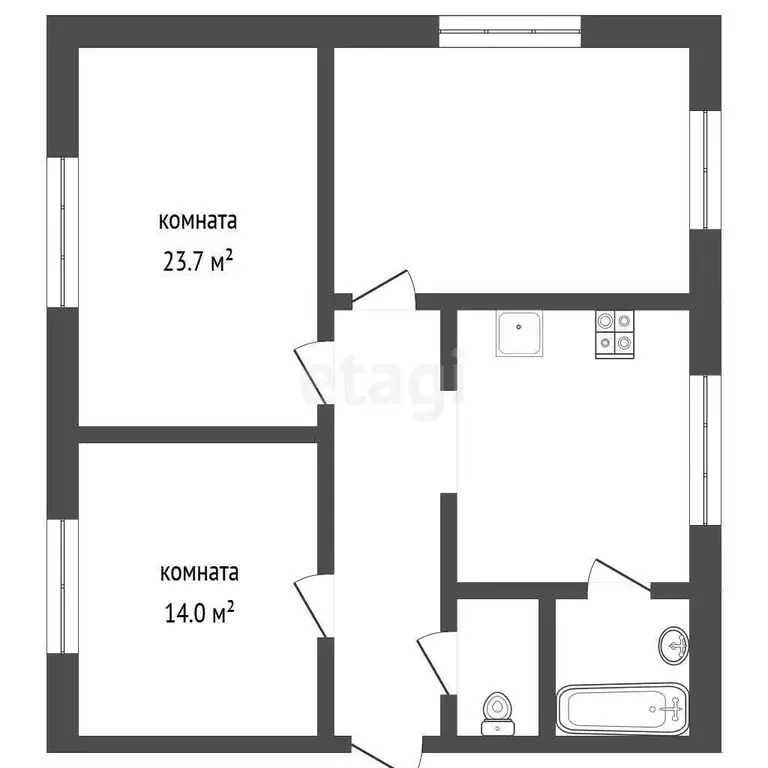 Комната, 14.4 м - Фото 1