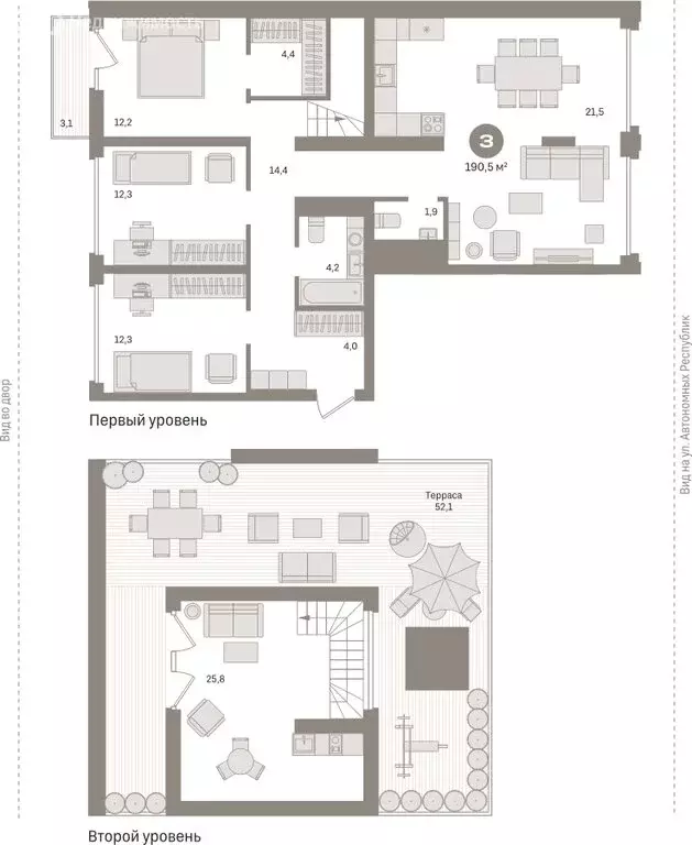 3-комнатная квартира: Екатеринбург, улица Шаумяна, 30 (190.54 м) - Фото 1