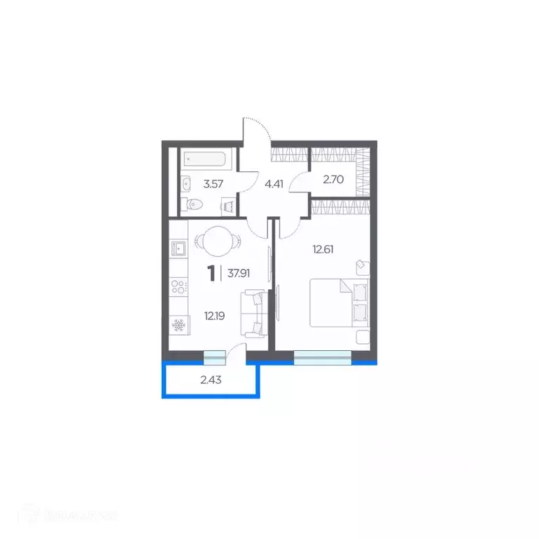 1-к кв. Рязанская область, Рязанский район, Дядьковское с/пос, с. ... - Фото 2
