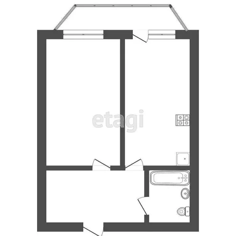 1-комнатная квартира: Тюмень, улица 50 лет ВЛКСМ, 33 (41.7 м) - Фото 1
