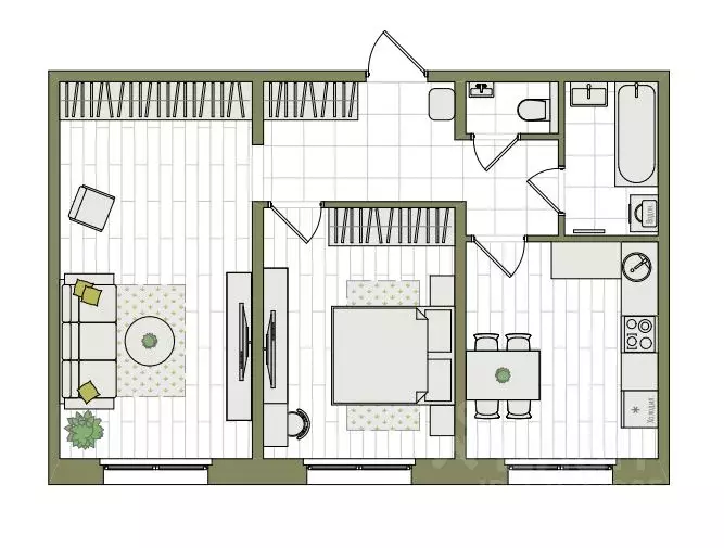 2-к кв. Кировская область, Киров ул. Чистопрудненская, 13А (56.9 м) - Фото 1
