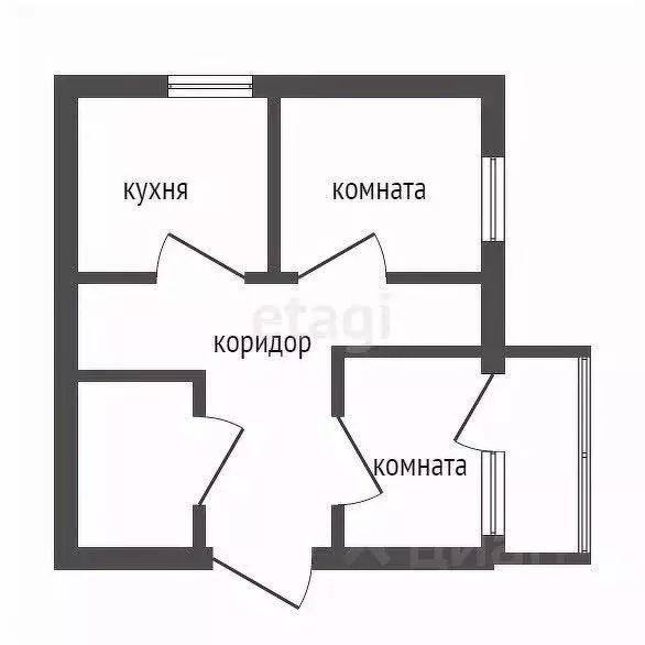 2-к кв. Воронежская область, с. Новая Усмань ул. Дорожная, 1 (45.0 м) - Фото 1