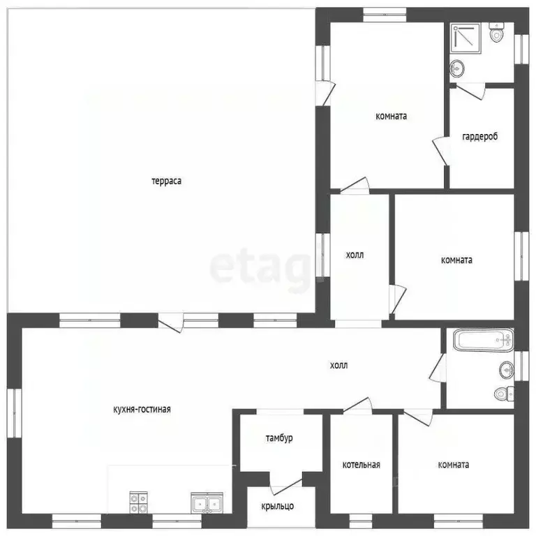 Дом в Калининградская область, Гурьевский муниципальный округ, пос. ... - Фото 1