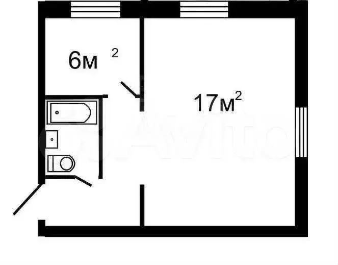 1-к. квартира, 31 м, 1/5 эт. - Фото 0