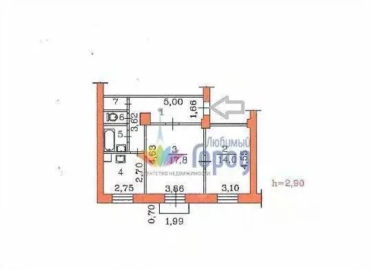2-к кв. Кемеровская область, Новокузнецк Пионерский просп., 6 (54.2 м) - Фото 2