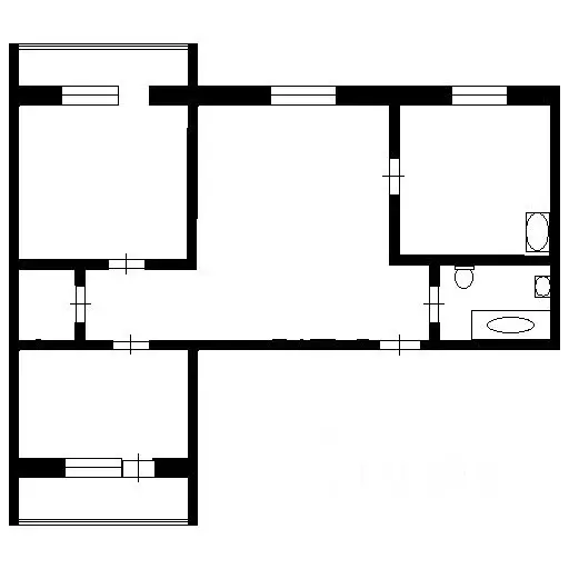 3-к кв. Белгородская область, Шебекино пер. Ломоносова, 4 (61.9 м) - Фото 2