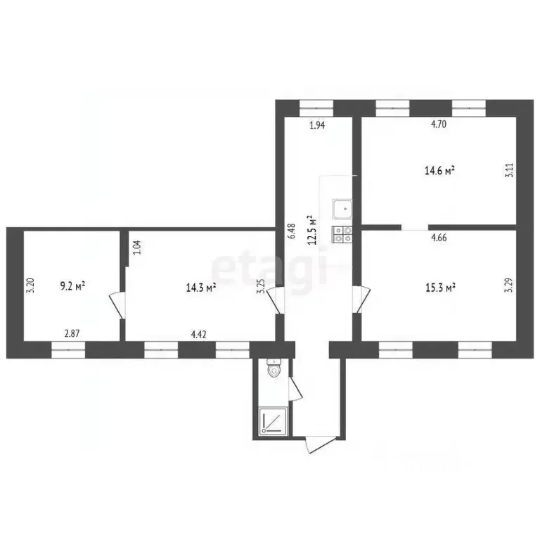 4-к кв. Ставропольский край, Пятигорск ул. Пастухова (71.0 м) - Фото 1