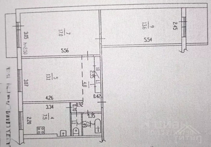 3-к кв. Алтайский край, Барнаул Взлетная ул., 10 (60.2 м) - Фото 2