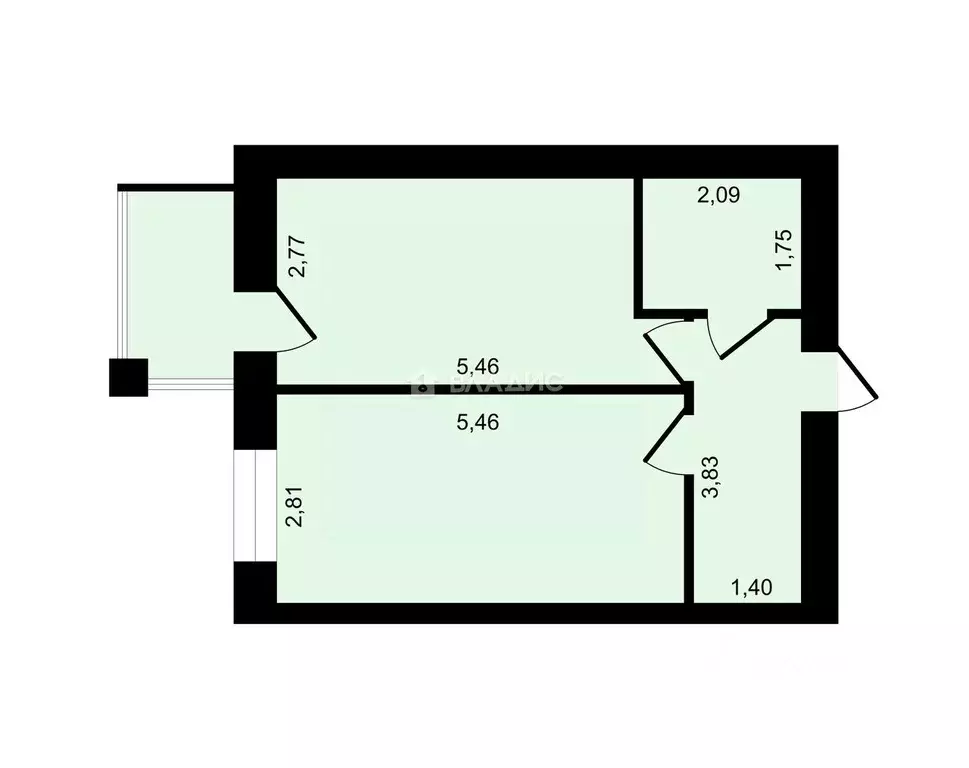 1-к кв. Владимирская область, Владимир ул. Лакина, 2Г (38.3 м) - Фото 0