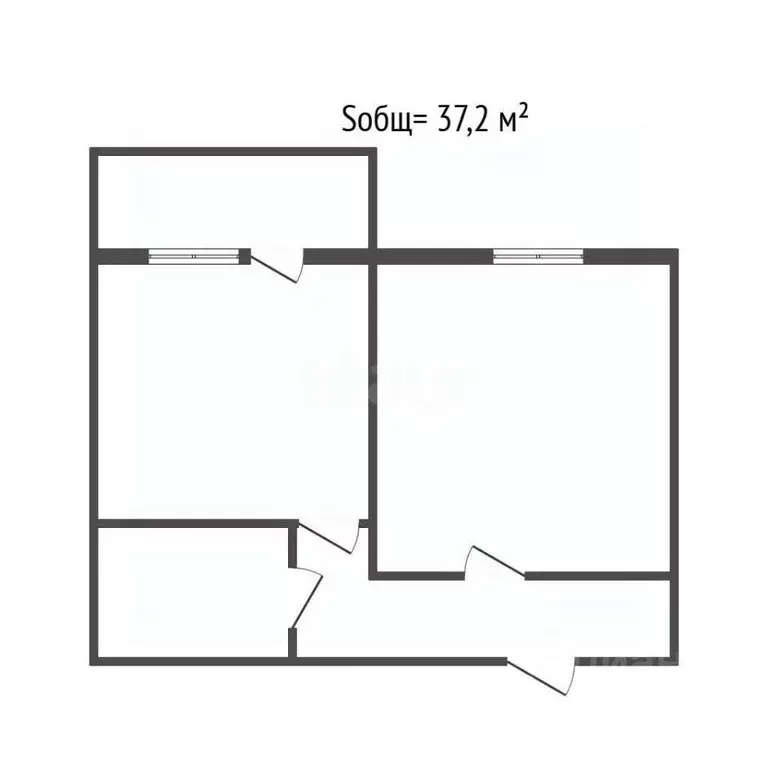 1-к кв. Брянская область, Клинцы ул. Ворошилова, 41В (37.2 м) - Фото 2
