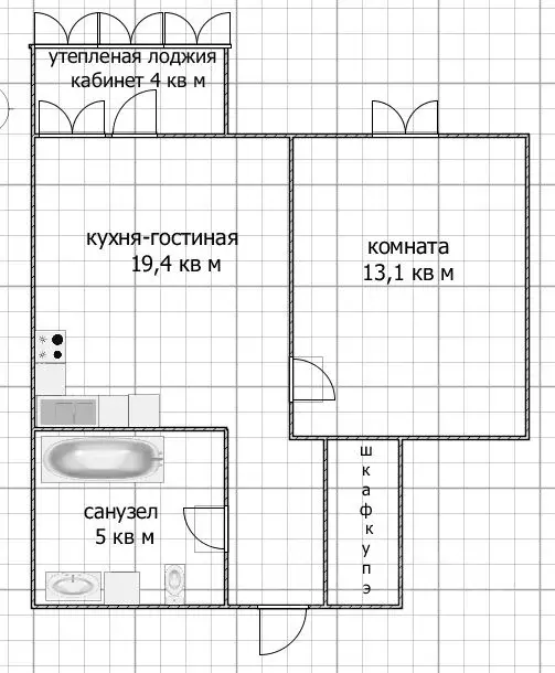 2-к кв. Башкортостан, Уфа Хадии Давлетшиной бул., 9 (45.0 м) - Фото 2