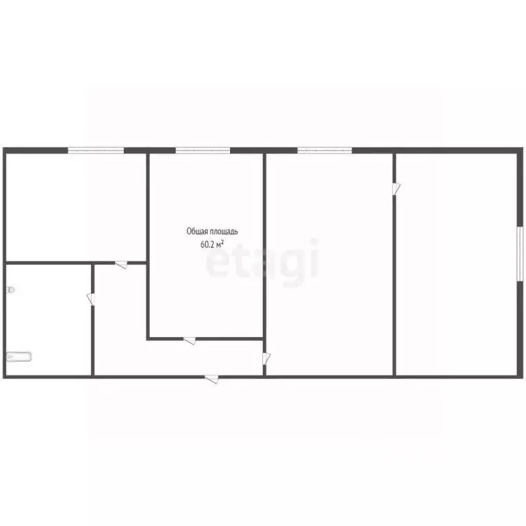 3-к кв. Кемеровская область, Прокопьевск Союзная ул., 23 (60.2 м) - Фото 2