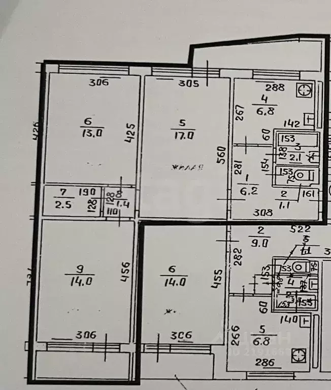 3-к кв. Калининградская область, Калининград Тобольская ул., 31 (64.0 ... - Фото 2