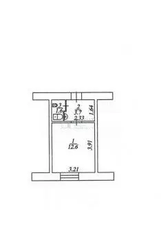 1-к кв. Татарстан, Нижнекамск просп. Строителей, 6Б (17.8 м) - Фото 2