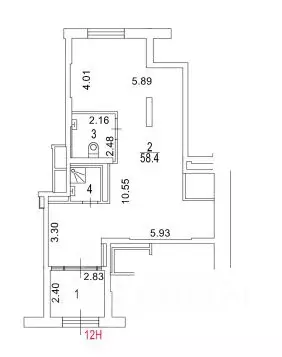 Помещение свободного назначения в Москва ул. Введенского, 5 (73 м) - Фото 2