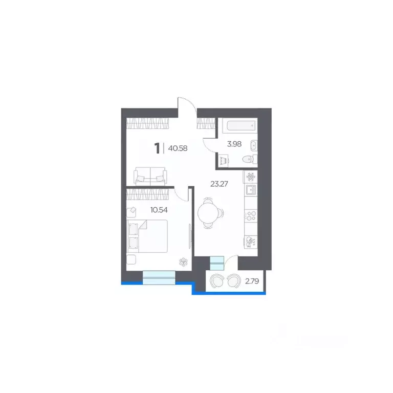 1-к кв. Рязанская область, Рязанский муниципальный округ, с. Дядьково ... - Фото 1