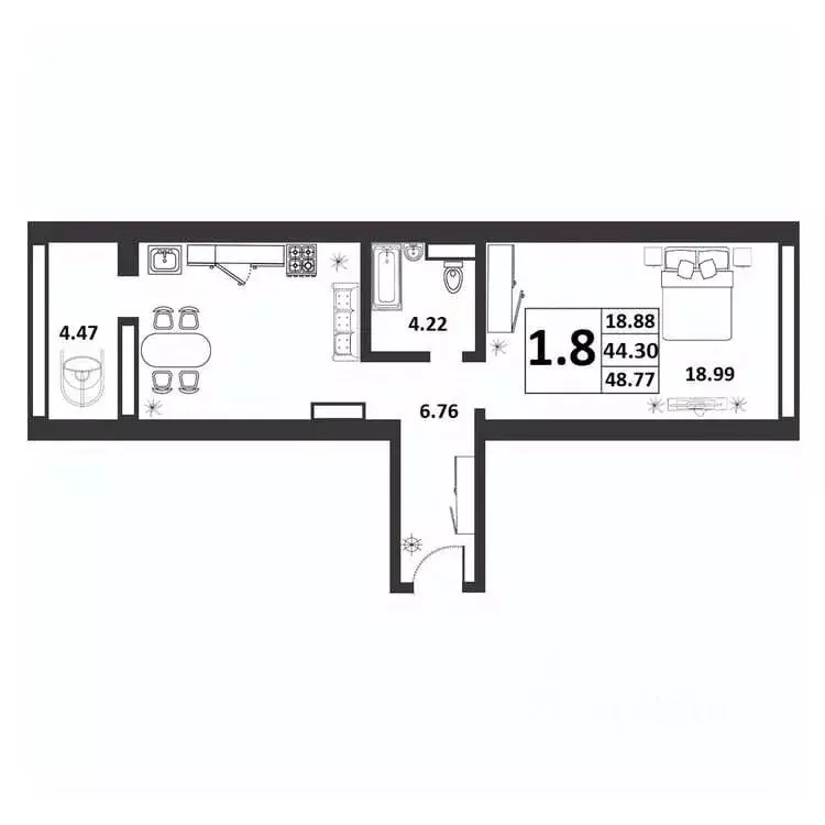 1-к кв. Новгородская область, Великий Новгород ул. Якова Павлова, 15 ... - Фото 1