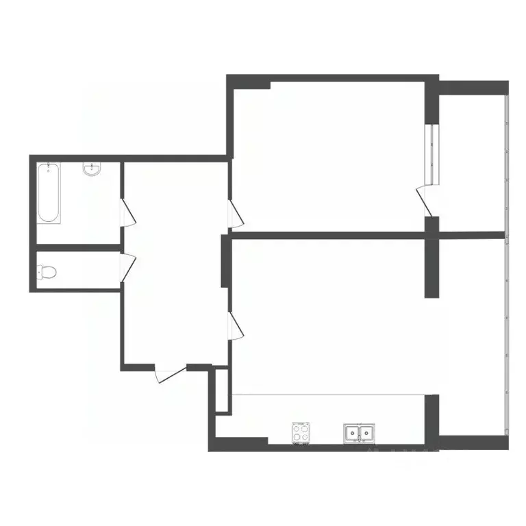 1-к кв. Тюменская область, Тюмень ул. Николая Зелинского, 5 (48.2 м) - Фото 2
