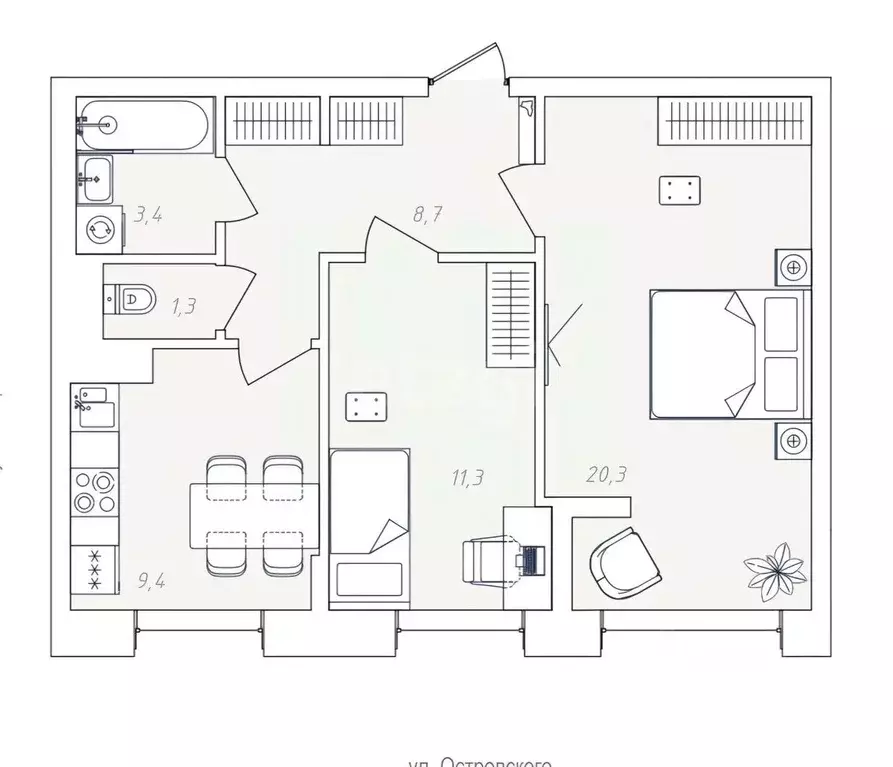 2-к кв. Пермский край, Пермь пос. Новые Ляды, Новый Звездный жилой ... - Фото 1